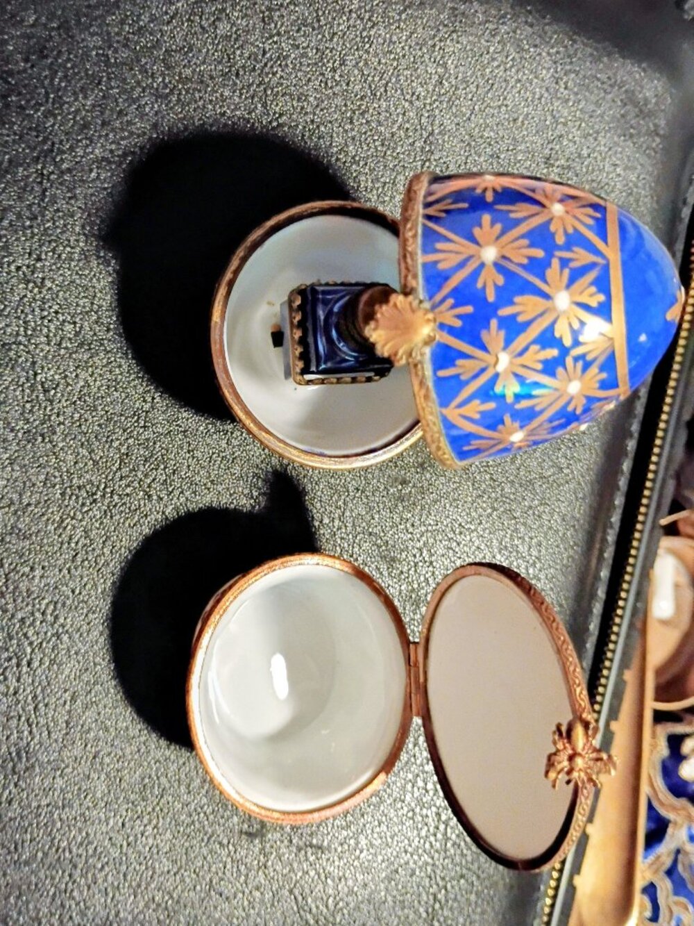 hand-painted porcelain Limoges trinket boxes from France